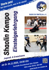 Shaolin Kempo Einsteigerlehrgang startet ab 04.11.2025